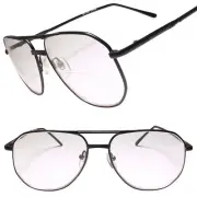 Oversized Square Black Old School 80s 90s Bifocal Reader 3.25 Reading Glasses