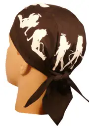 Skull Cap Angel Devil Girl Motorcycle Biker Doo Rag Head Cover Wrap USA Made