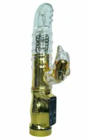 Jack Rabbit Gold Dolphin Vibrator Stimulator 2019 Release Slimline Passion Wave