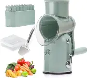 5-in-1 Rotary Cheese Grater with Hand Crank – Multi-Functional Vegetable Slicer