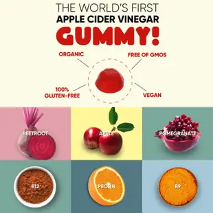 [美國 Goli] 蘋果醋軟糖 ACV Apple Cider Vinegar Gummy 全素