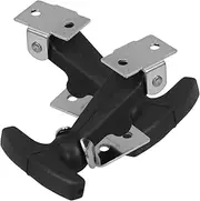LIFKOME 2pcs Flexible T Handle Stainless Steel Hasp Latch for Tool Box Engine Hood Exceptional Shock Absorption Easy Installation Heavy Duty Replacement Locking Mechanism