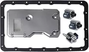 A340E/F/H Transmission Shift Solenoid + Lock-Up/TCC Solenoid with Filter Gasket Kit Compatible With 1985 Up Toyata 4Runner Cressida Pickup Previa Supra T100 Tacoma