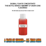 STRAWBERRY SHORTCAKE MIX Snow CONE/SHAVED ICE Flavor QUART #1CONCESSION SUPPLIES