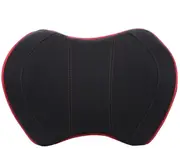 Car Seat Head Neck Rest Massage Auto Pillow Space Memory Neck Headrest Car Vehicular Pillow Seat Headrest Accessories Black red 1