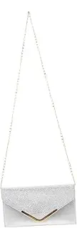 [Ipetboom] Chic Evening Purse Wedding Bag Chain Strap Party Bag Glitter Clutch for Special Gatherings