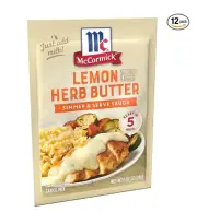 McCormick Lemon Herb Butter Simmer & Serve Sauce Mix 0.87 oz Pack of 12