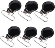 FONDOTIN 6 Pack Metal Suspender Clips Women's Bib Fasteners Runner's Clip Sturdy Metal Overall Snap Hooks Diy Patchwork Buckle