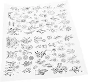 COOPHYA 1Sheet Water Soluble Embroidery Stabilizer of Low Temperature Dissolvable Non Woven for Hand Sewing DIY Craft Projects with Patterns