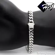 8.5"MEN Stainless Steel 7mm Silver Miami Cuban Curb Link Chain Bracelet*B166