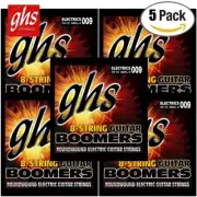 5-PACK GHS GBXL-8 Boomers 8-String Nickel Electric Guitar Strings 9-72