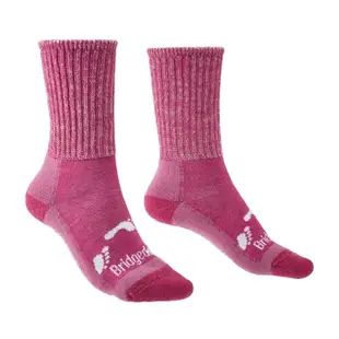 Bridgedale 英國製 健行家 中童 溫控級美麗諾羊毛襪 運動襪 保暖襪 避震襪 粉色 710-597 綠野山房