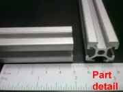 Aluminum T-slot 2020 extruded profile 20x20-6 Length 1500mm ( 60"), 4 pieces set