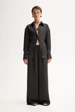 Ella Shirt Black Size 14 | Elka Collective