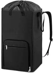 OTDOGUO Large Laundry Backpack College, Camp Travel, Heavy Duty Laundry Bag Hamper - Stand Itself & Easy Storage Black