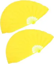 EXQUIMEUBLE Folding Tai Chi Dance Hand Fans Pair of Silk Fans for Martial Arts Practice Dual-Handed Design for Performance