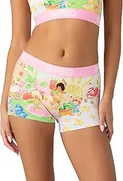 [PSD] Women's Strawberry Shortcake Boy Shorts - Full Coverage Women's Underwear - Comfortable Stretch Panties for Women