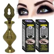 BEST ISLAMIC ARABIC KOHL STICK BRASS BOTTLE JAR EYELINER CONTAINER +BLACK SURMA