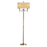 Stanford 2 Light Brass Floor Lamp - Sand