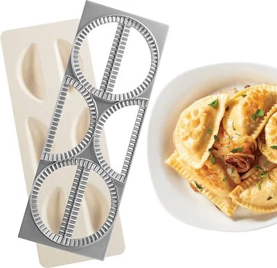 Pierogi Maker by Cucina Pro - Includes Tray and Press - Makes 6 Dumplings,