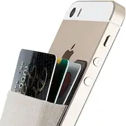 Sinjimoru Basic Cell Phone Wallet Stick on, Phone Card Holder for Back of Phone Functioning as Adhesive iPhone Wallet & iPhone Card Holder. Sinji Pouch Basic 2 Grey