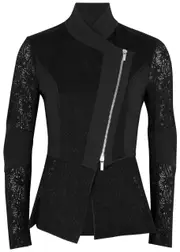 High Affair Panelled Lace Jacket - Black - 48 (UK16 / XL) 48 (UK16 / XL)
