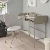 在飛比找蝦皮購物優惠-北歐風格IKEA宜家HAUGA書桌工作桌附抽屜電腦桌化妝台/