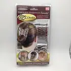NEW EZ COMBS Caramel Bronze & Dazzling Silver Bride Easy Hair Styling Up-Do
