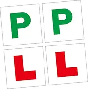 Magnetic 'l' 'p' Car Magnets Stickers Learner Driver Signs Waterproof Car Magnets