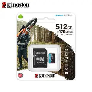 Kingston 金士頓 512G Canvas Go! Plus microSDXC UHS-I C10 U3 記憶卡