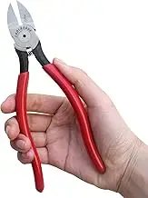 TOOLEAGUE Wire Flush Cutters, 7-Inch Side Cutter Clippers,C-RV Ultra Sharp Flush Cut Pliers, Heavy Duty Wire Cutters for Crafts,Artificial Flowers,Jewelry Making, Electrical & Any Clean Cut Needs
