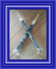 KYANITE WAND With CRYSTAL ROD AND QUARTZ POINT, BLUE KYANITE CRYSTAL WAND