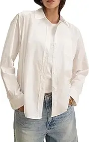 [Velvet by Graham & Spencer] Womens Grace Cotton Poplin Button Up Shirt by Cleo Wade
