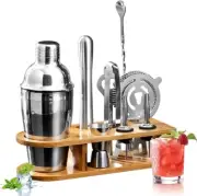 DULCE DOM 10 Pcs Cocktail Shaker Set Bartender Kit with Stand Bar Set Drink