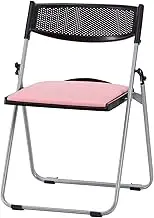 NFA-700 Folding Chair with Floor Pad: 5 Legs, Pastel Pink