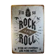 Tin Sign Rock Roll Sprint Drink Bar Whisky Rustic Look