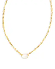 Kendra Scott Cailin Cubic Zirconia Adjustable Pendant Necklace in 14K Gold Plated, 16-19