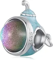 [Teleye] Submarine Charm 925 Sterling Silver Charm Fits For Pandora Bracelet Necklace,SCC2504, Cubic Zirconia, Created Cubic Zirconia