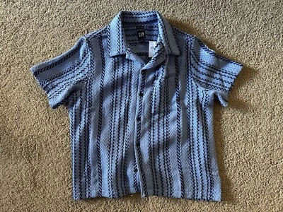 Size XL - Gap Woven Heavyweight Button Up Blanket Shirt in Blue NWT