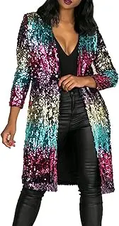 [Red Dot Boutique] 610 - Long Sleeves Full Sequins Open Front Cardigan Cover-up Jacket Coat