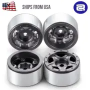 4x 1.0inch CNC Metal Beadlock Wheel Rims for 1:24 Axial SCX24 RC Micro Crawler