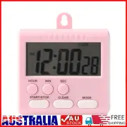 Digital Kitchen Timer 24 Hour Clock for Cooking Fitness Studying (Pink) AU