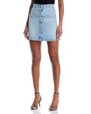 L'Agence Kris Denim Mini Skirt