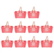 10 Pcs Toys Kids Grocery Basket Mini Shopping Dolls Accessories