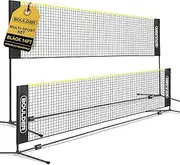 Boulder Portable Badminton Net Set - Net for Tennis, Soccer Tennis, Pickleball, Kids Volleyball - Easy Setup Nylon Sports Net with Poles - for Indoor or Outdoor Court, Beach, Driveway
