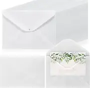 Glassine Envelopes White Paper Envelopes Vellum Square Clear Envelope, 100Pcs Translucent Paper Vellum Envelopes,Translucent Paper Vellum Envelopes Clear Envelopes,Glassine Envelopes Clear Envelopes