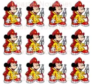 Disney Cake Toppers Fireman Mickey Mouse Cupcake Toppers Edible Image