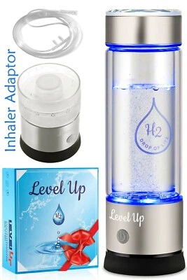 LevelUpWay - Hydrogen Water Bottle Generator - New Tech Glass Water Ionizer
