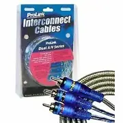 ProLink Dual A/V Series Stereo RCA & Composite Video Interconnect Cables 13 Feet