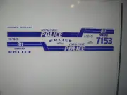 Corpus Christi Texas Old School Police Car Decals 1:24